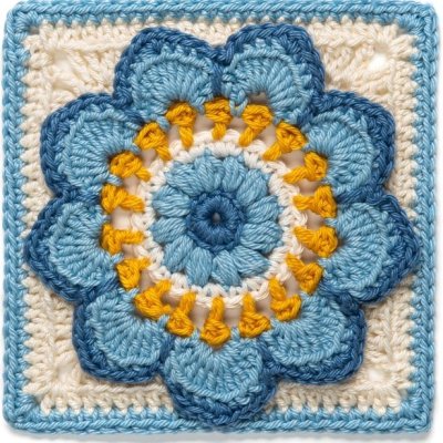 Peacock Feather Puff Square